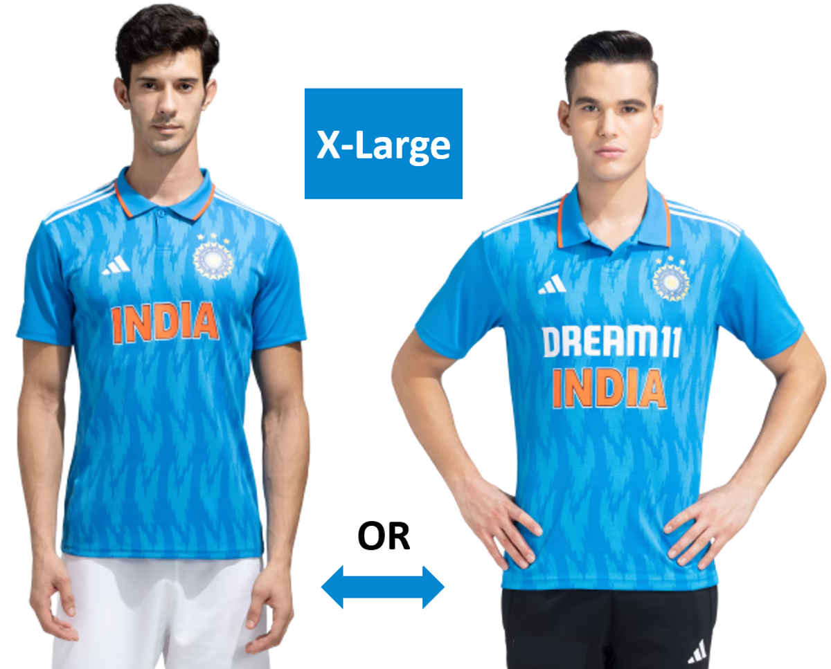 Adidas India Cricket ODI Fan Men's 100% Recycled Polyester Jersey - XL | AEROREADY
